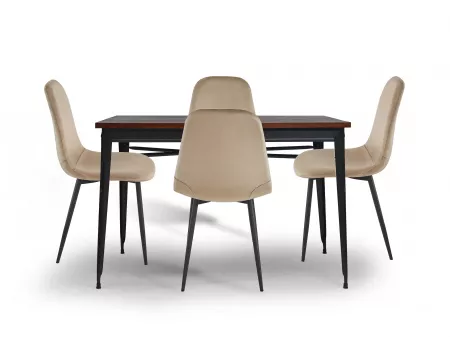 Daisy 4 Seater Dining Table with Joey Beige Chair